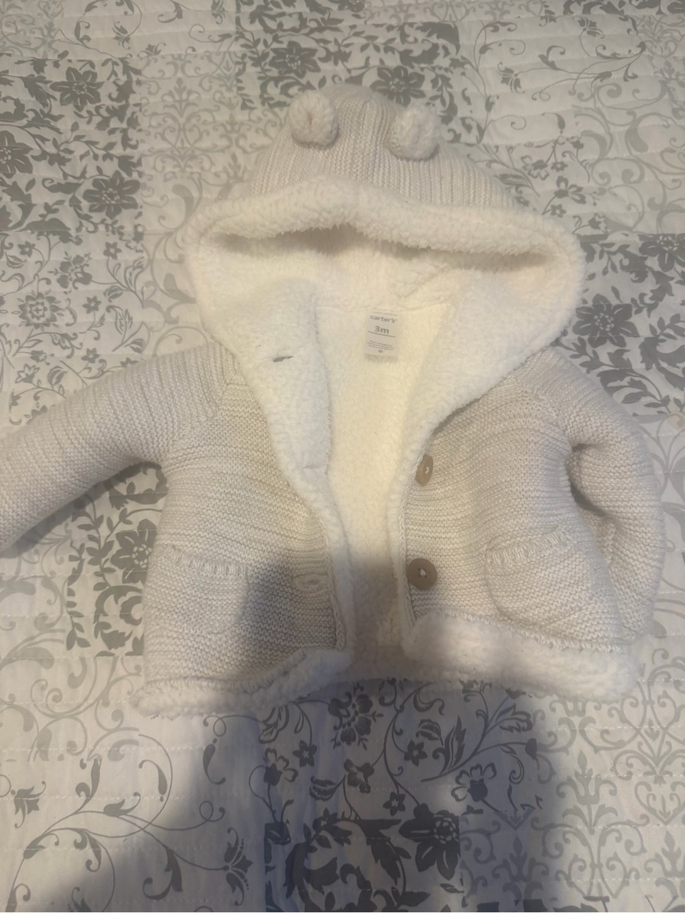 Carter’s infant girls 3 months sherpa lined jacket.